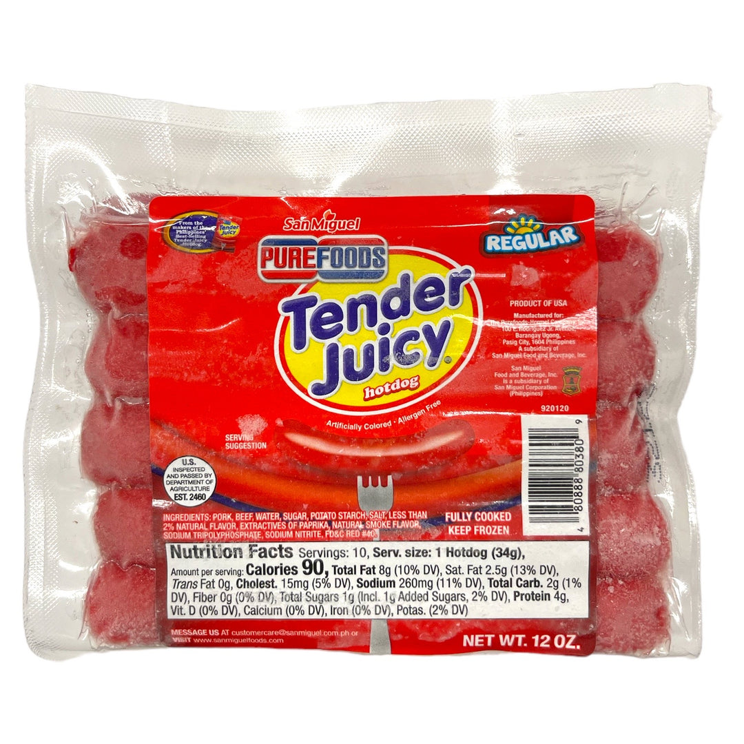 Purefoods Tender Juicy Hotdog 12 OZ